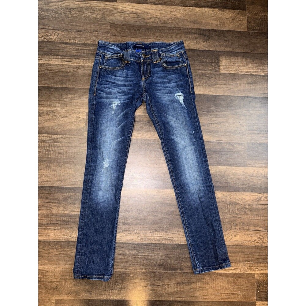 Vigoss Womens Blue Denim Jeans Size 3/4 (27) Classic Stretch Mid Rise Skinny Fit